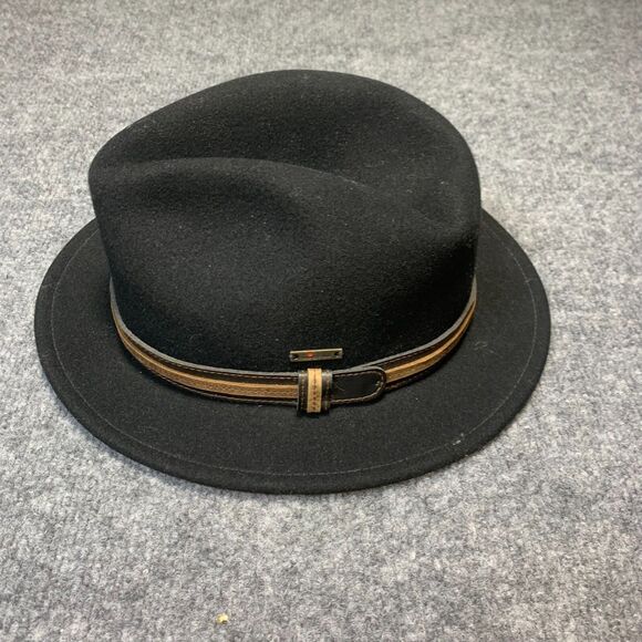 Wigens NWT 100% Wool Brown Fedora Size S - Picture 2 of 5